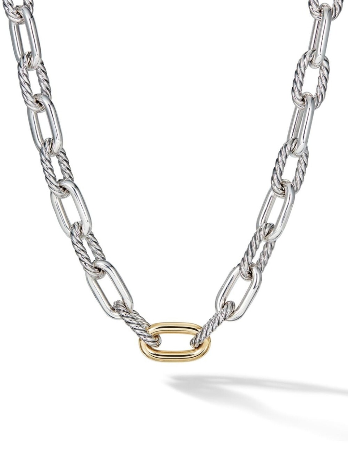 

Колье DY Madison из желтого золота и серебра David Yurman, серебряный
