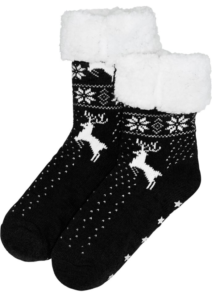 

Уютные носки с плюшевой подкладкой Bpc Bonprix Collection, черный