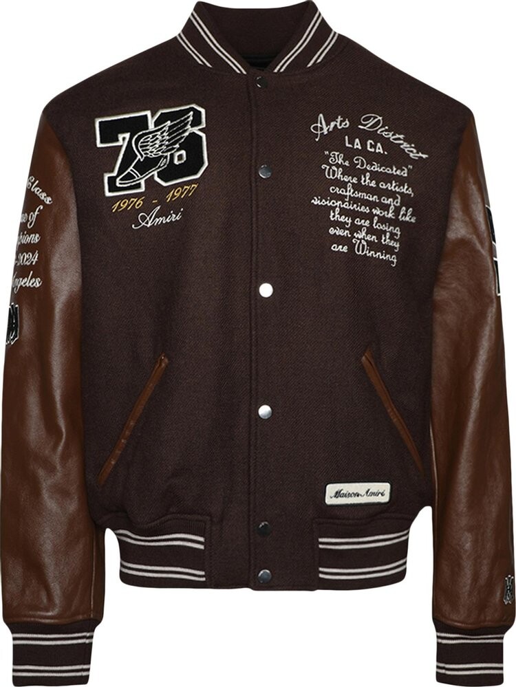 

Куртка Amiri Oversized Eagle Varsity 'Brown', коричневый