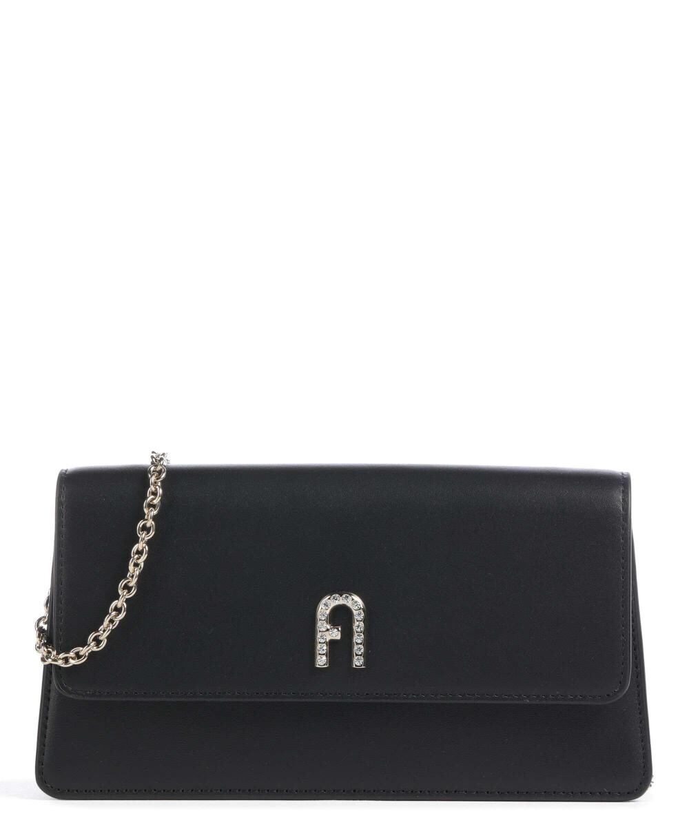 

Сумка через плечо Diamante Mini из мелкозернистой кожи Furla, черный