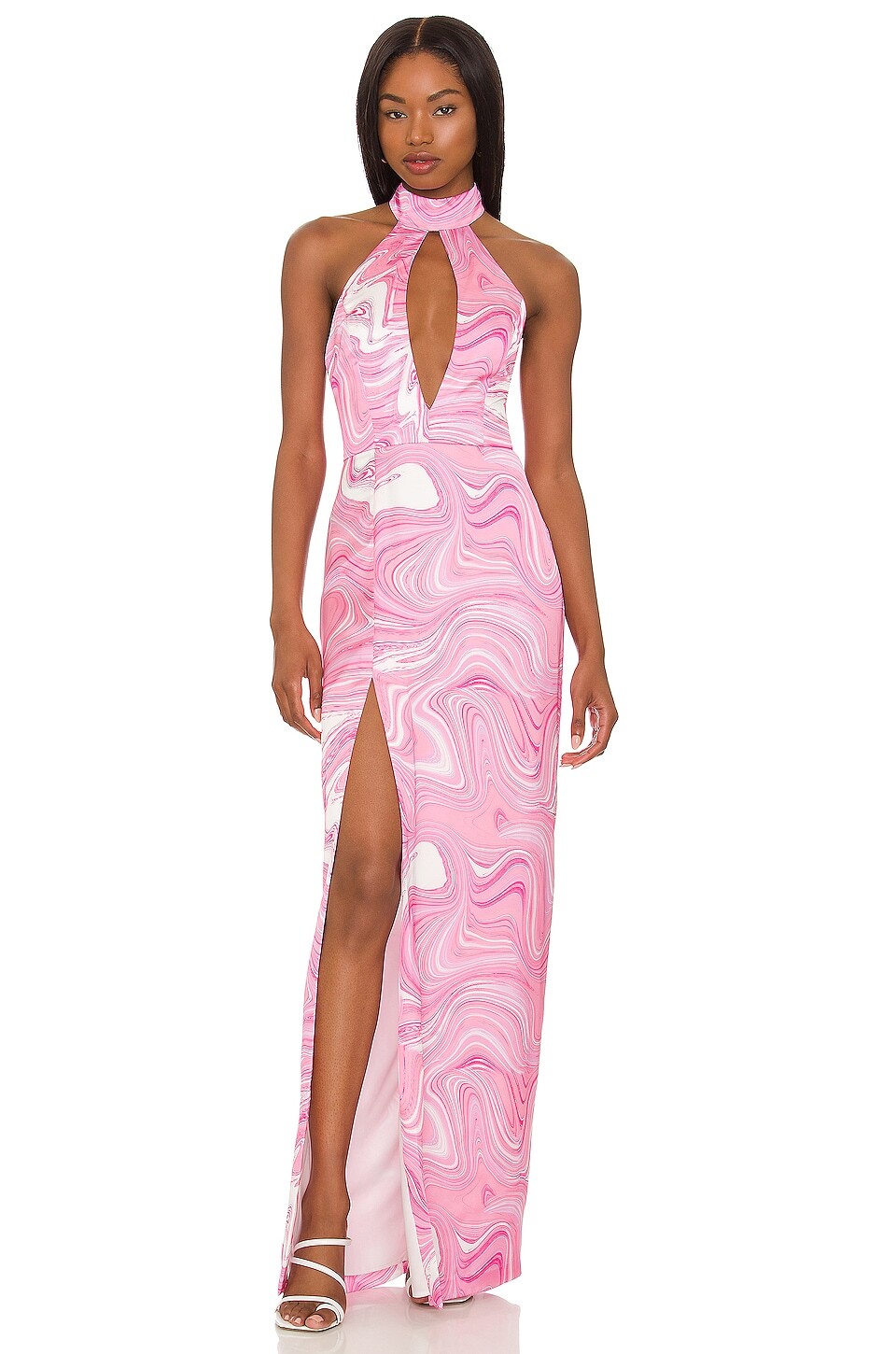

Платье Amanda Uprichard x REVOLVE Idina Gown, цвет Pink Swirl