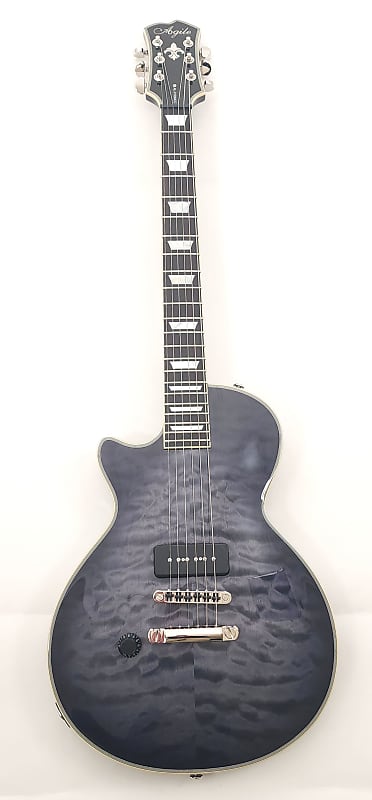 Электрогитара Agile AL-3100MCC Left Handed Multi-Radius Black Quilt Guitar with Binding and P90 Pickup гитара леворукая aria afn 15 l n