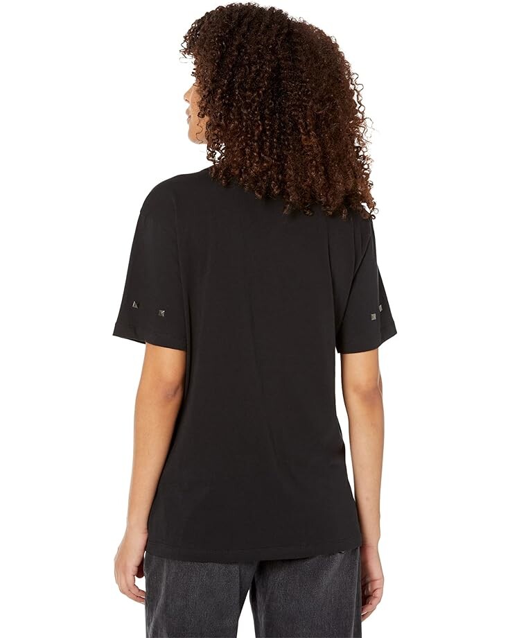 

Футболка Chaser Def Leopard Cotton Jersey Crew Tee, реальный черный
