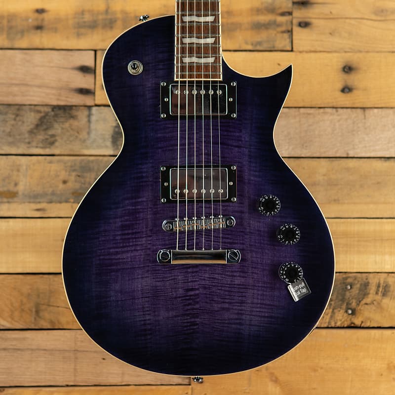 электрогитара esp ltd eclipse ec 256fm electric guitar flame maple top see thru purple burst 2023 Электрогитара ESP LTD EC-256FM - See Thru Purple Burst
