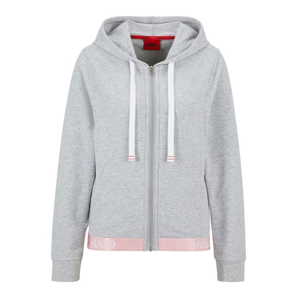 

Толстовка HUGO Sporty Logo 10249156 01 Full Zip, серый