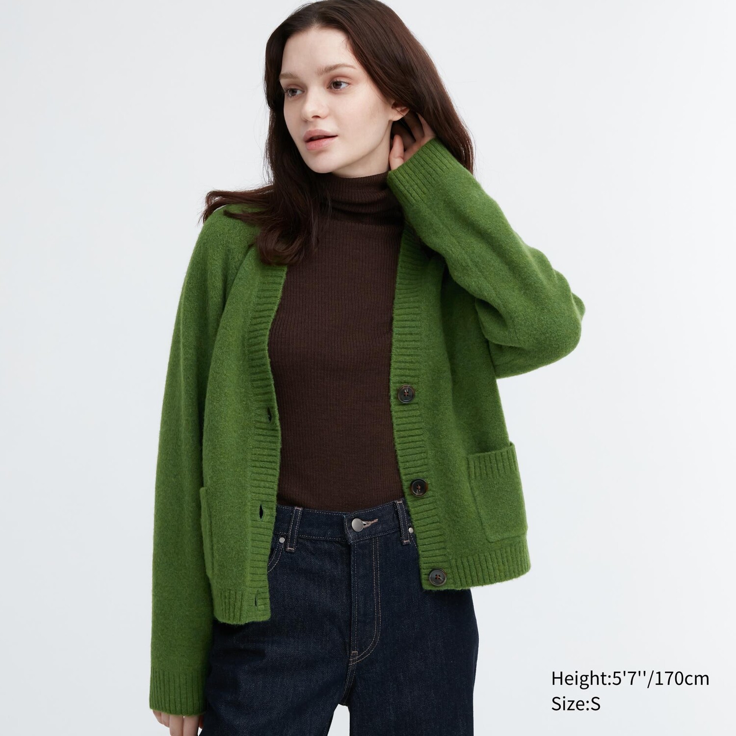 

Кардиган Uniqlo женский из мягкой пряжи, зеленый