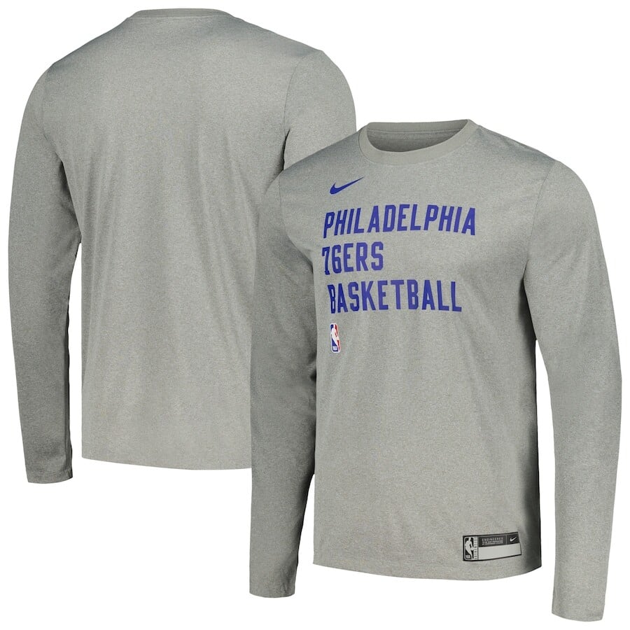 

Футболка с длинным рукавом Nike Philadelphia 76Ers, серый