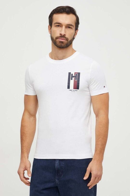 

Хлопковая футболка Tommy Hilfiger, белый