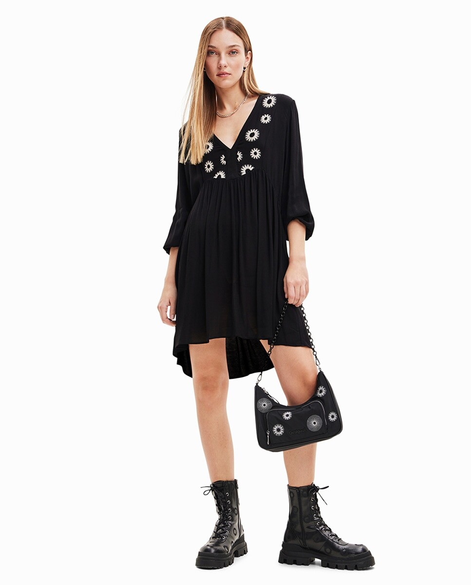 

Короткое платье-туника Desigual, черный