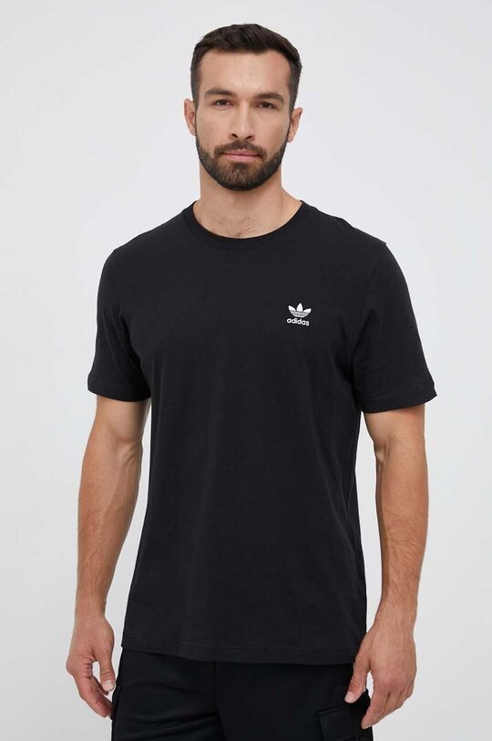 

Хлопковая футболка adidas Originals, черный