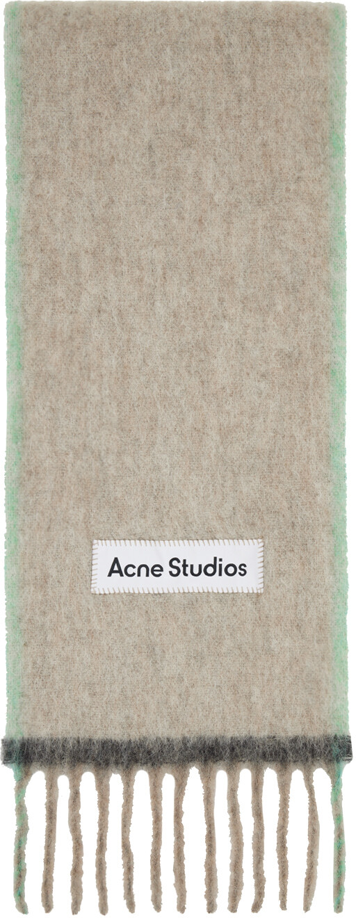 

Бежевый узкий шарф Acne Studios
