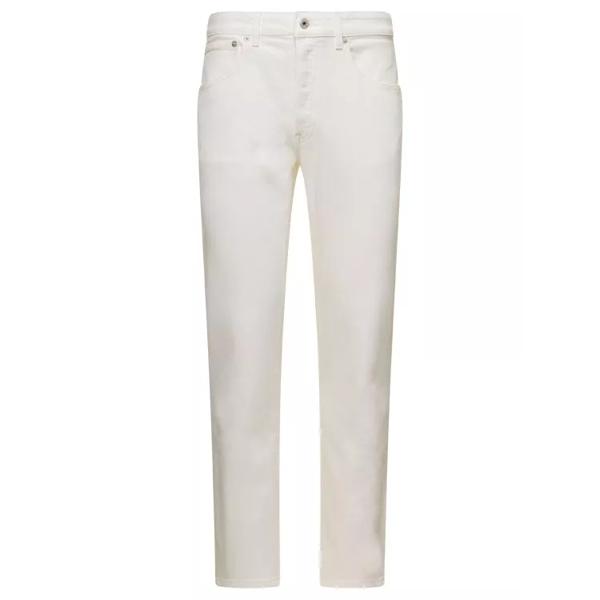 цена Джинсы 5-pocket slim jeans with logo patch in stret Kenzo, белый