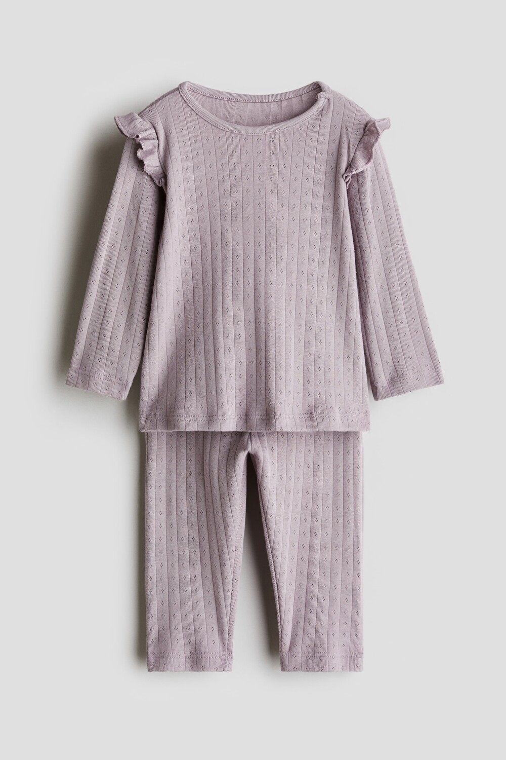 

Хлопковая пижама с принтом H&M, фиолетовый
