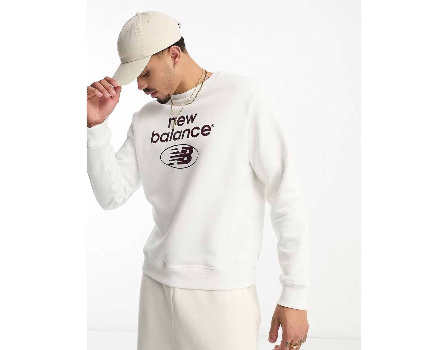 

Белая толстовка New Balance Essentials Novelty, Белый