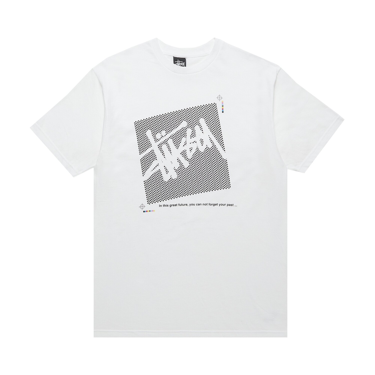 

Футболка Stussy Basic в горошек с логотипом, цвет Белая, Белый