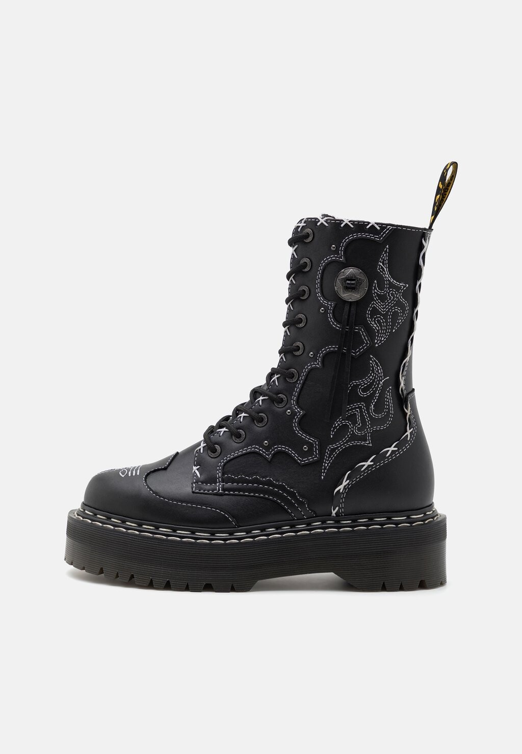 Техасские/байкерские ботинки Jadon Hi Unisex Dr. Martens, черный