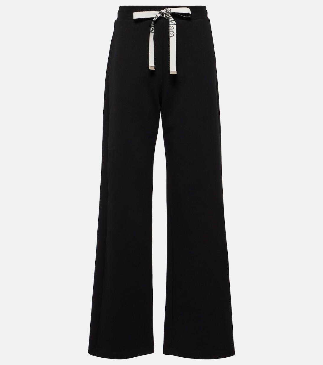 

Широкие спортивные брюки badia из смесового хлопка 'S Max Mara, черный