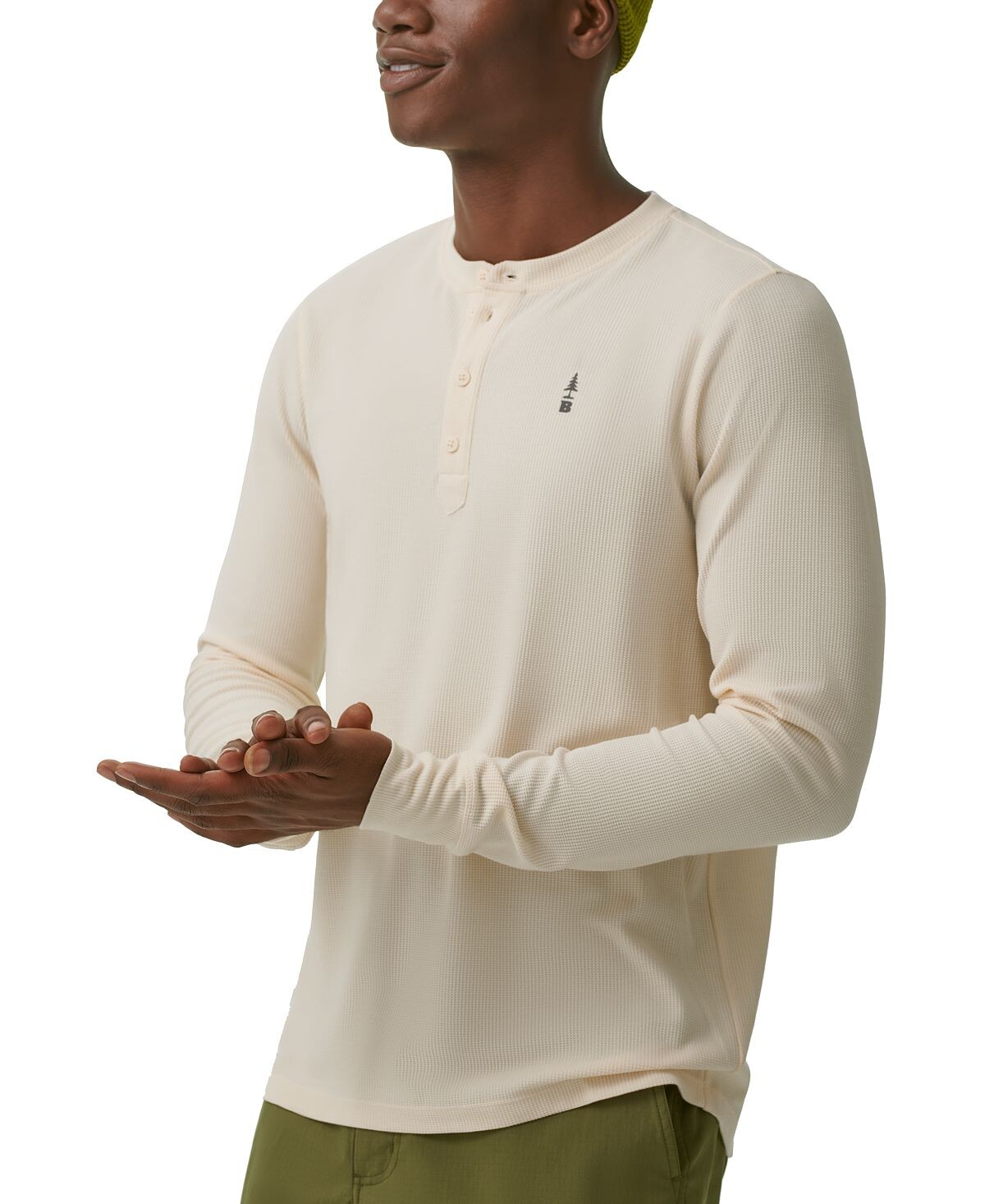 

Мужская футболка Henley вафельной вязки с длинными рукавами Camden BASS OUTDOOR