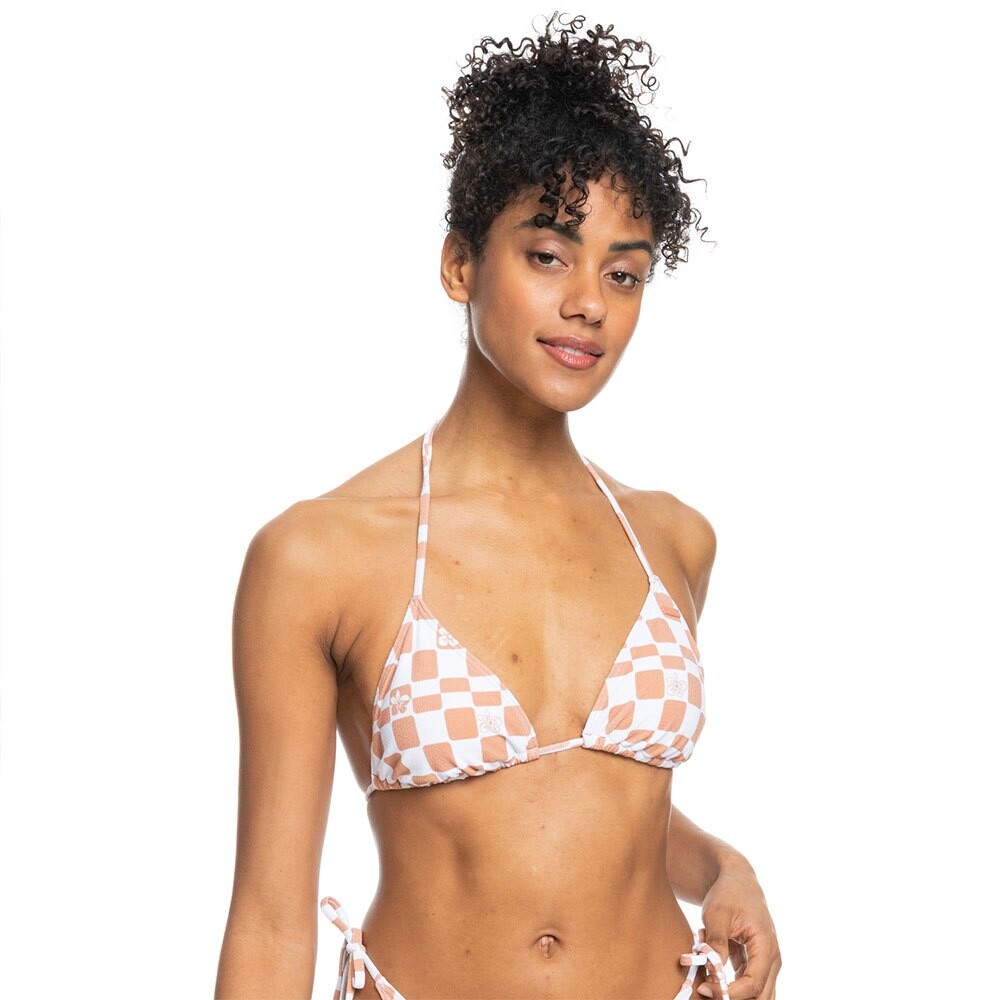 

Топ бикини Roxy Check It 2 Tiki Tri, оранжевый