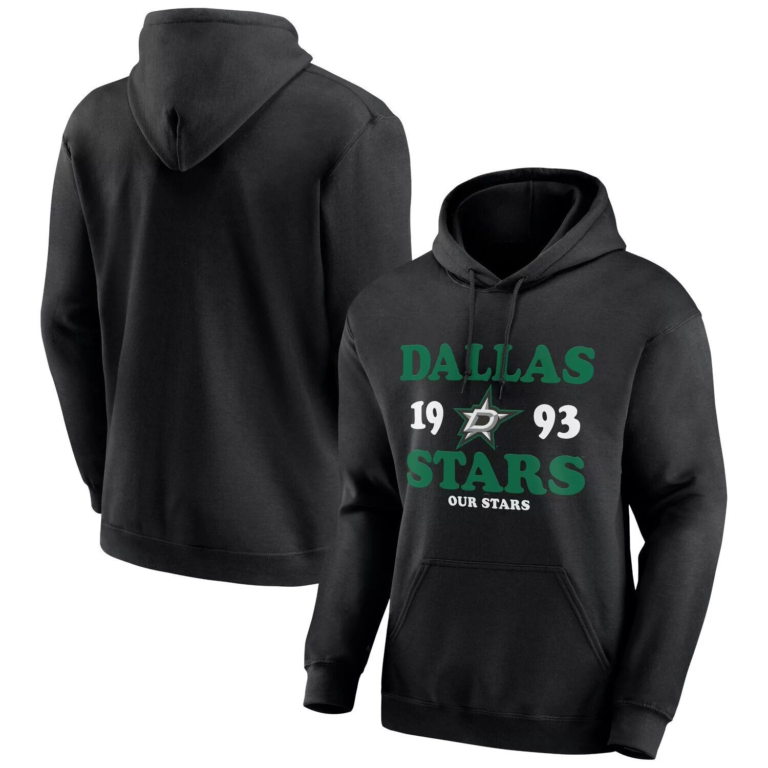 

Мужской черный пуловер с капюшоном Dallas Stars Fierce Competitor