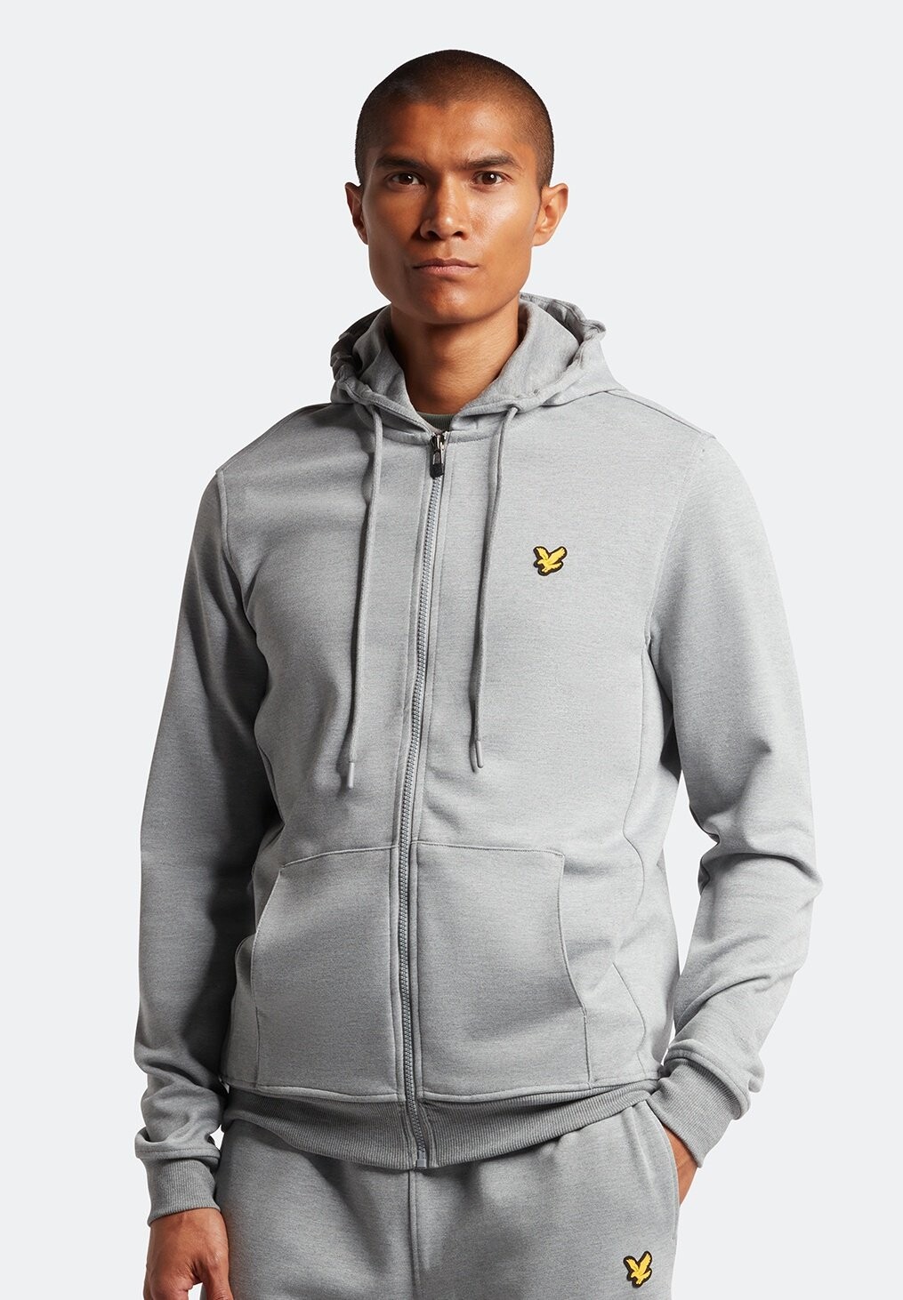 

Толстовка на молнии Full-Fly Lyle & Scott, цвет t mid grey marl