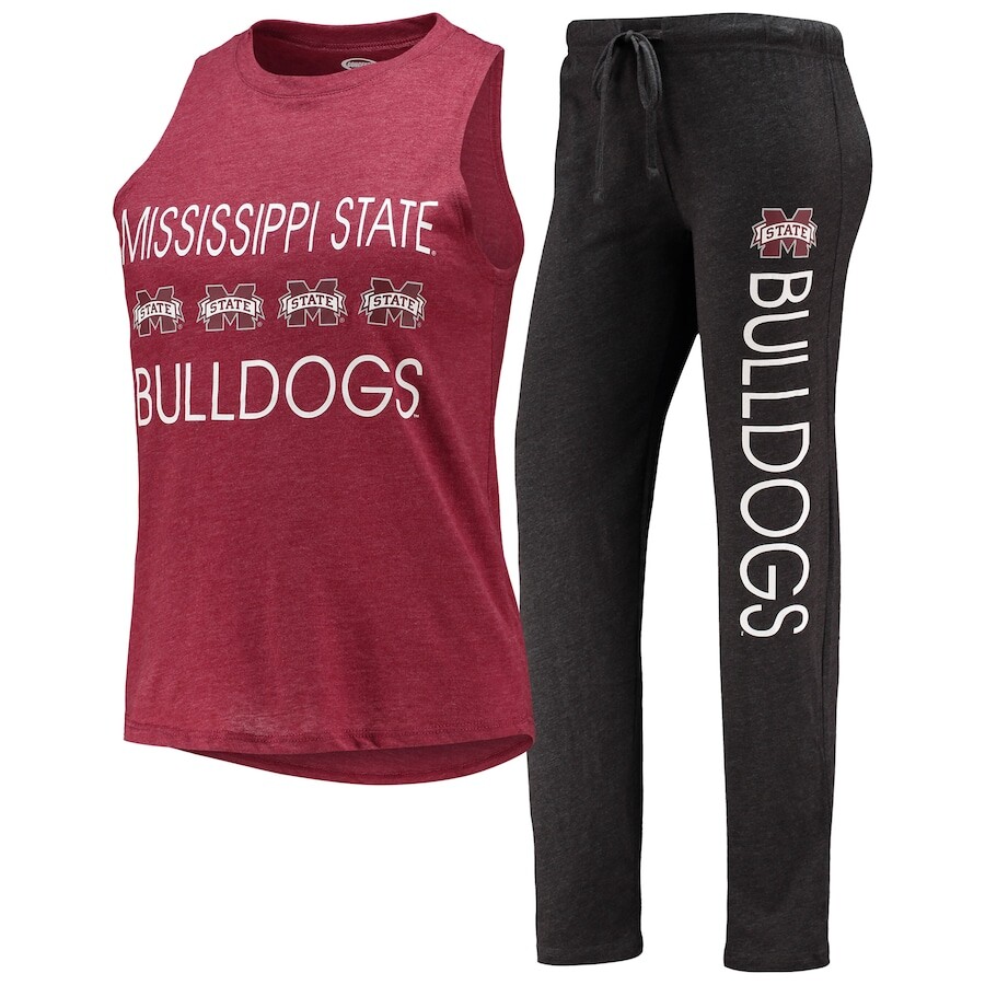 

Пижамный комплект Concepts Sport Mississippi State Bulldogs, черный