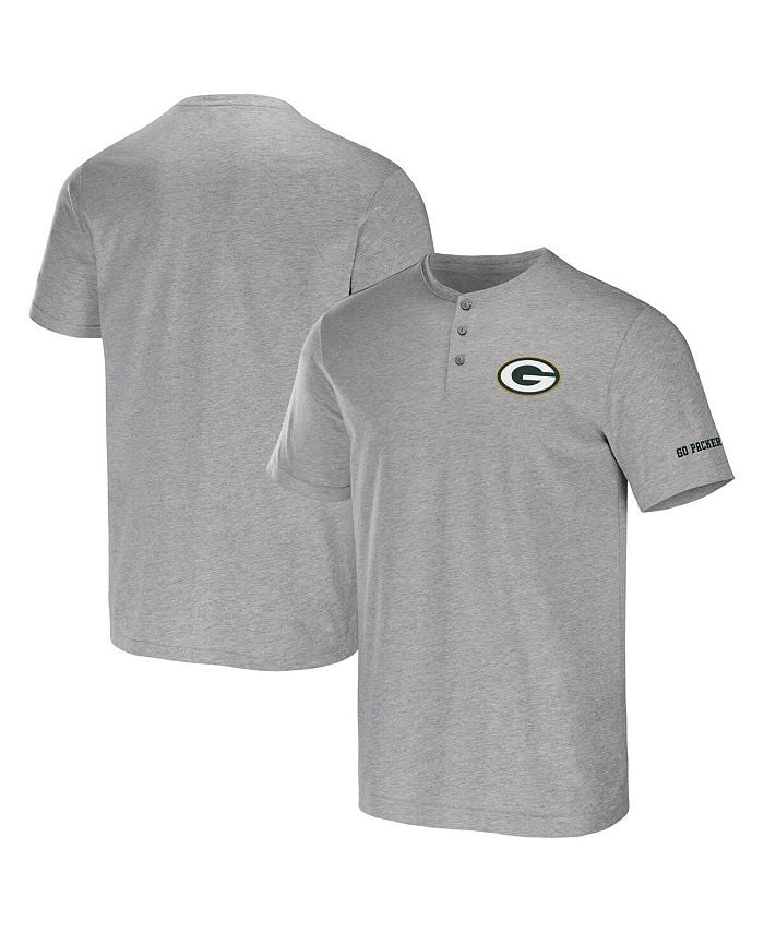 

Мужская футболка Henley Green Bay Packers NFL x Darius Rucker Collection от Heather Grey Fanatics, серый