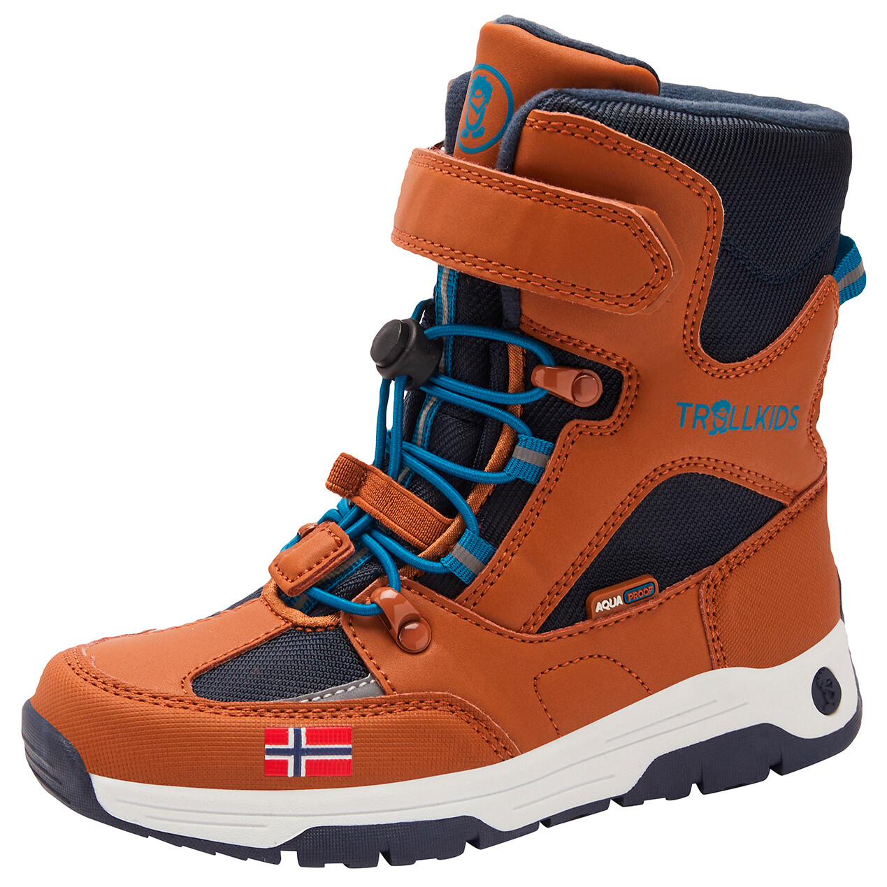

Зимние ботинки Trollkids Kid's Lofoten Winter Boots XT, цвет Cinnamon/Night Sky/Deep Lagoon