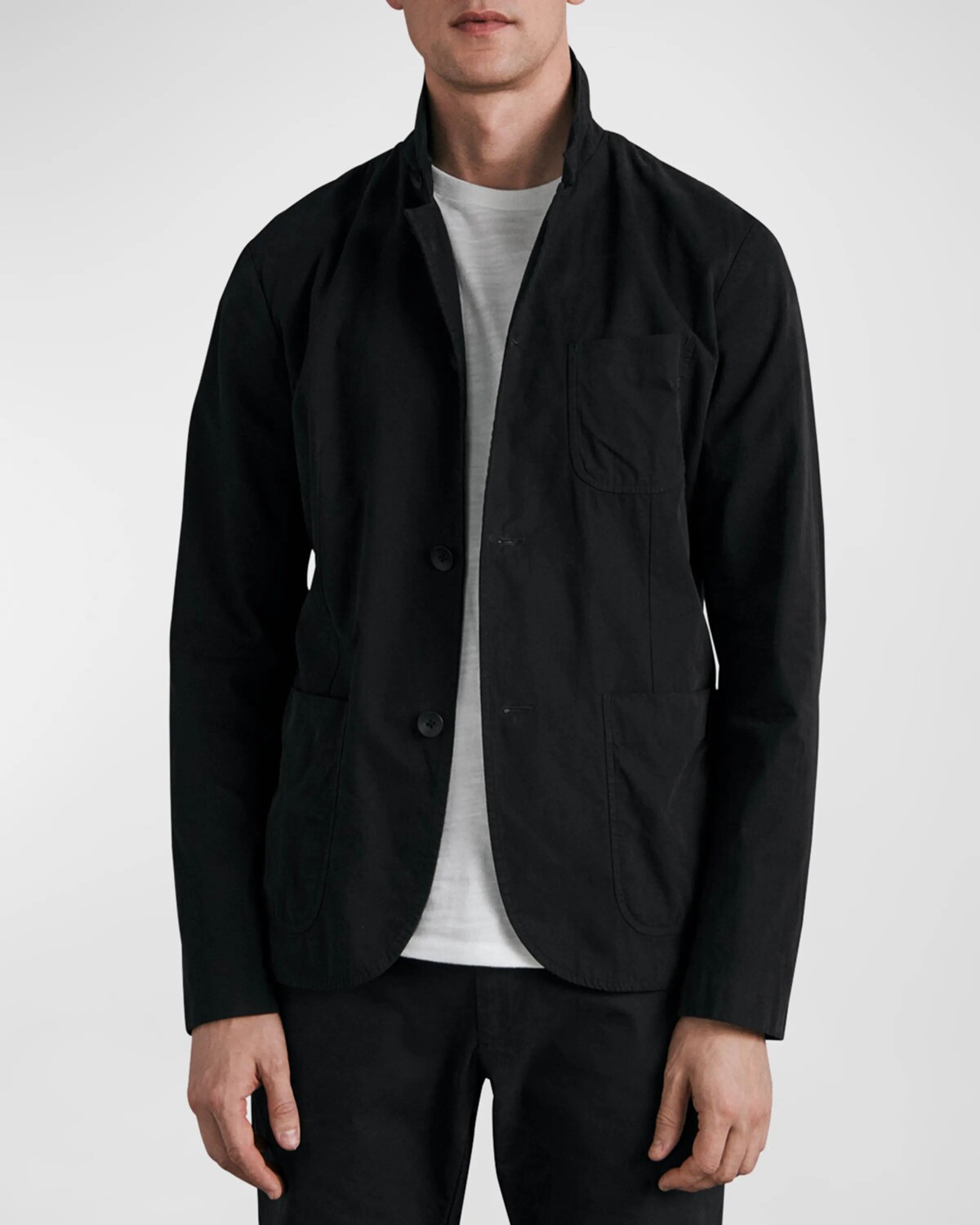 

Мужской хлопковый пиджак персикового цвета Prospect Rag & Bone, цвет Blk
