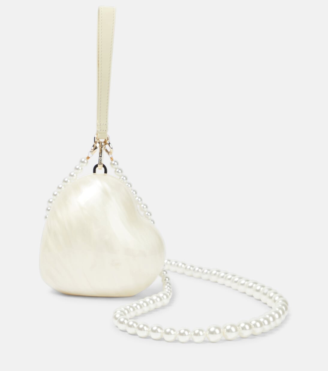 

Украшенный клатч из искусственного жемчуга Simone Rocha, белый