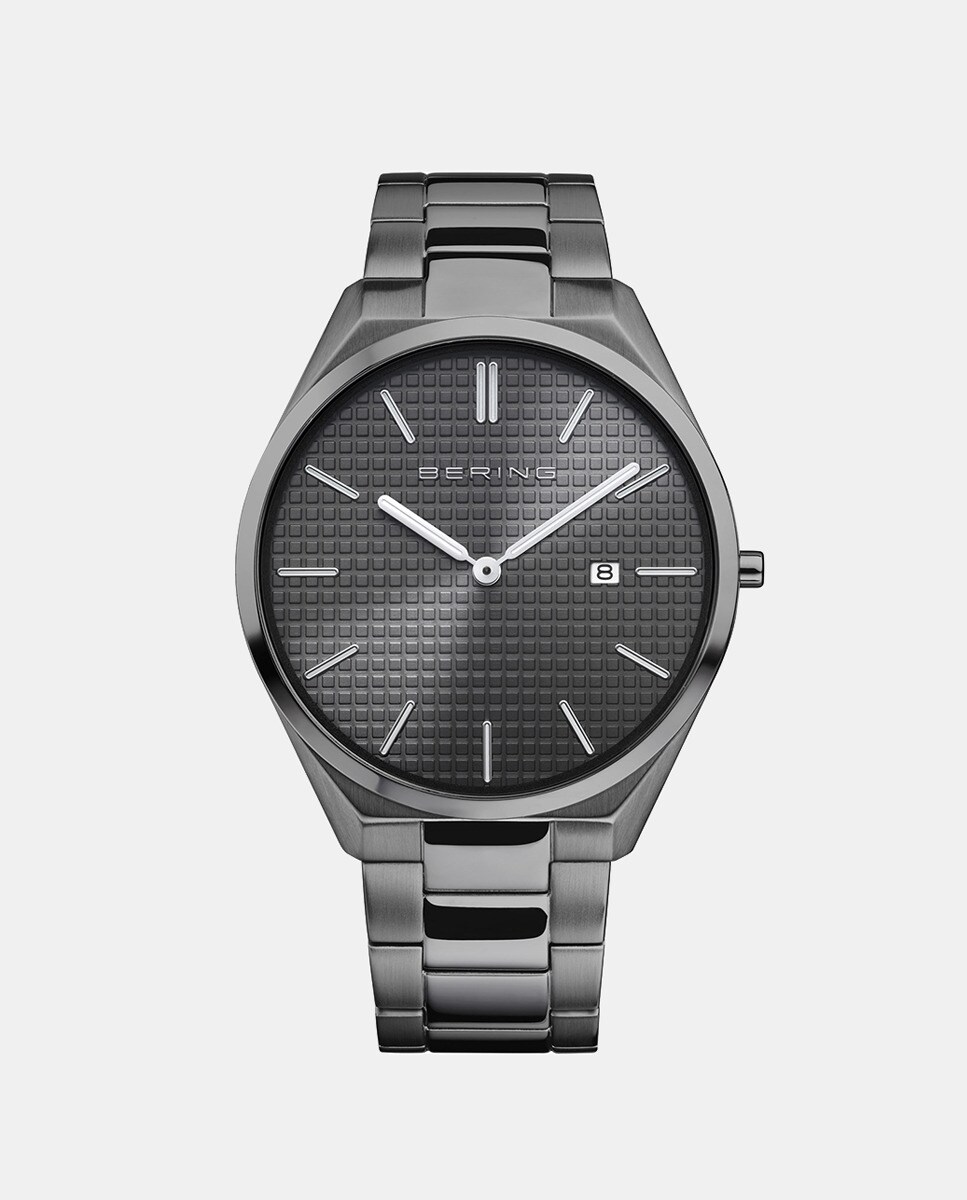 цена Мужские часы Ultra Slim 17240-777 из серой стали Bering, серый