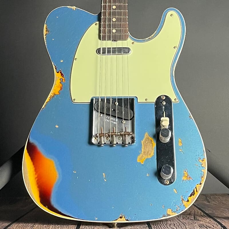 

Электрогитара Fender Custom Shop 1960 Tele Custom, Heavy Relic- Aged Lake Placid Blue/ Chocolate 3TSB