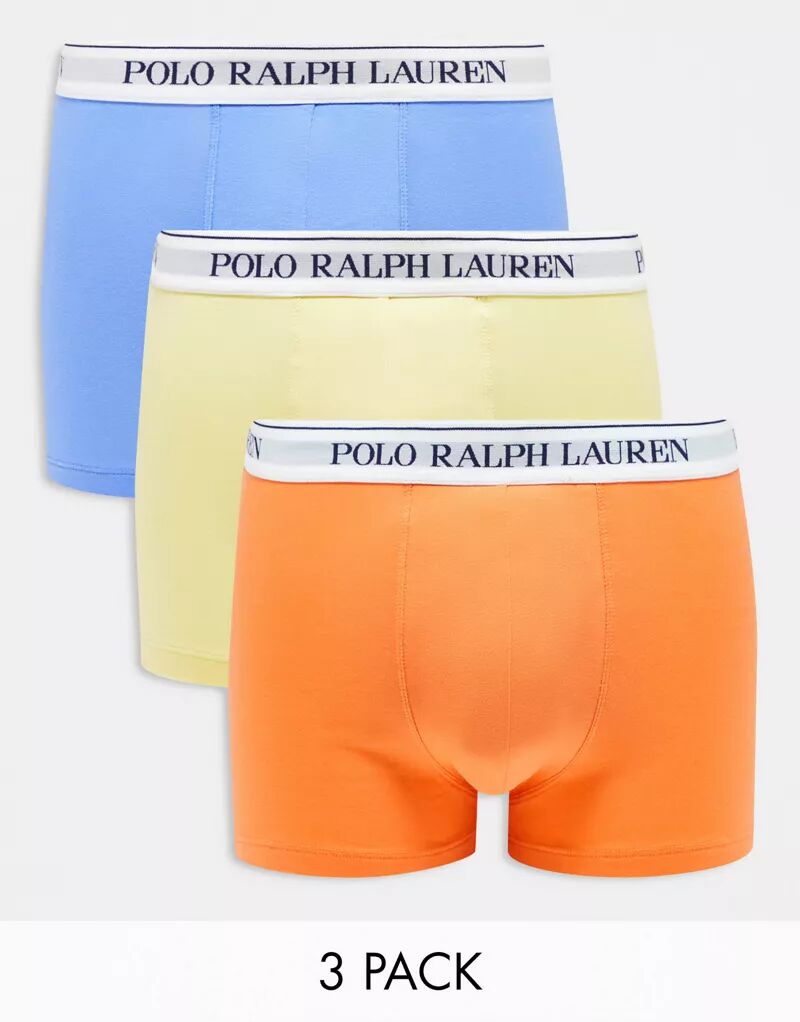 Комплект из трех плавок Polo Ralph Lauren оранжевого, синего и желтого цветов