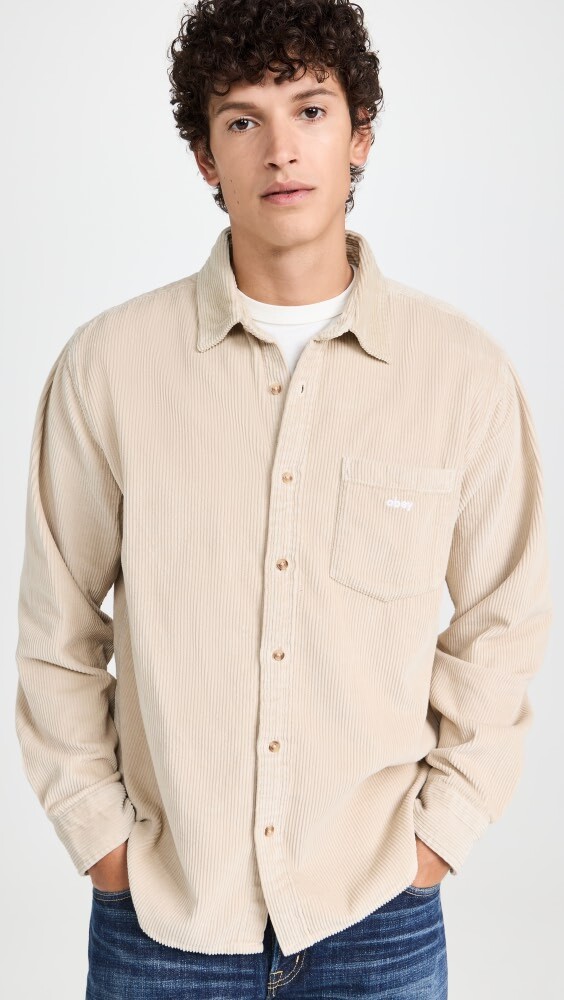 

Рубашка Obey Miles Woven, серый