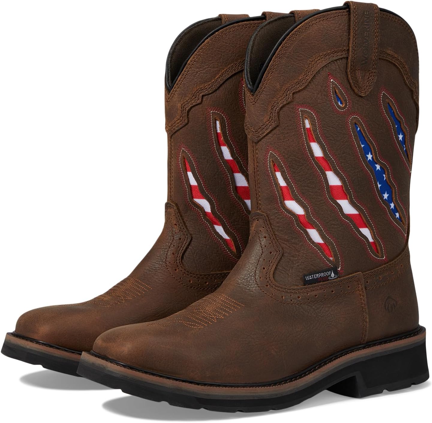 цена Рабочая обувь со стальным носком Rancher Claw Steel-Toe Wellington Wolverine, цвет Brown/Flag