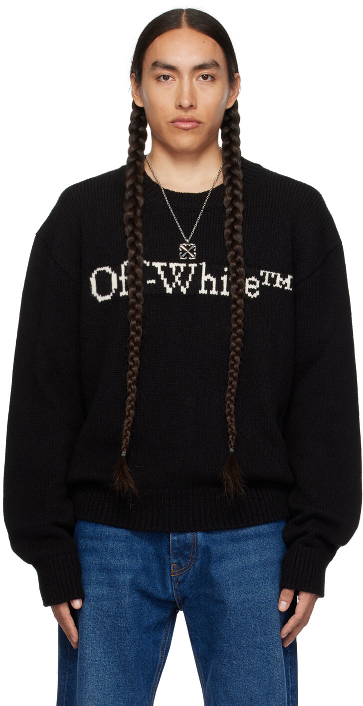

Черный большой книжный свитер Off-White