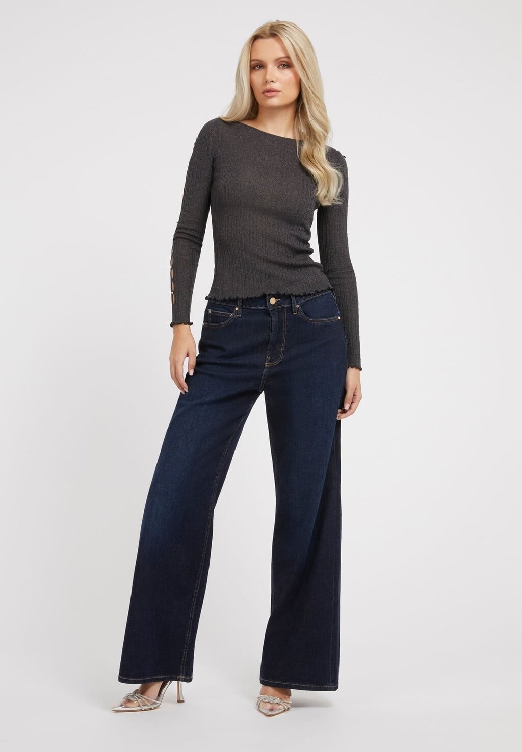 

Свитшот Guess PULLI CUTOUTS, черный