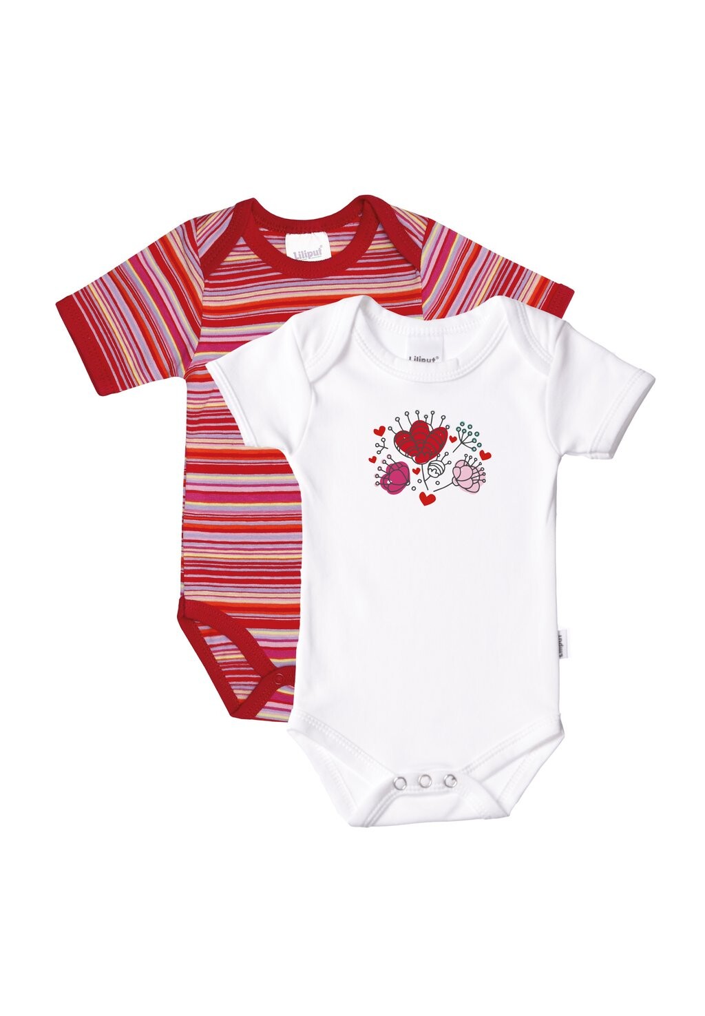 

Боди 2PACK Liliput, цвет rot geringelt/weiß mit frontdruck