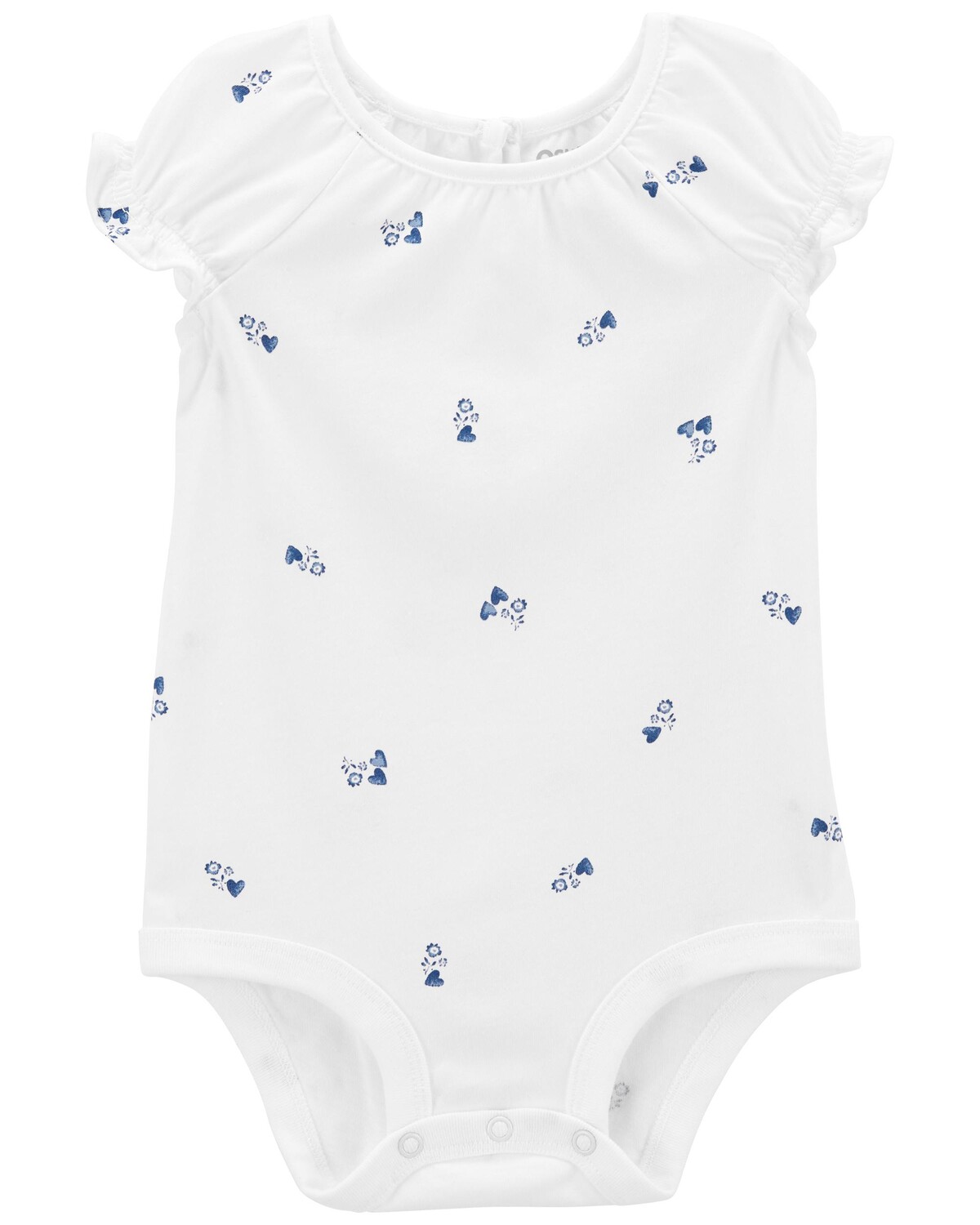 

Боди из джерси с цветочным принтом и сердечками для малышей Carter's, белый