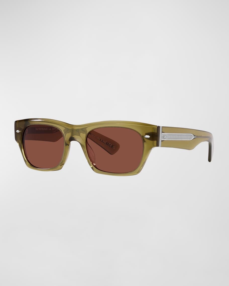 

Прямоугольные солнцезащитные очки Kasdan из ацетата и кристаллов Oliver Peoples