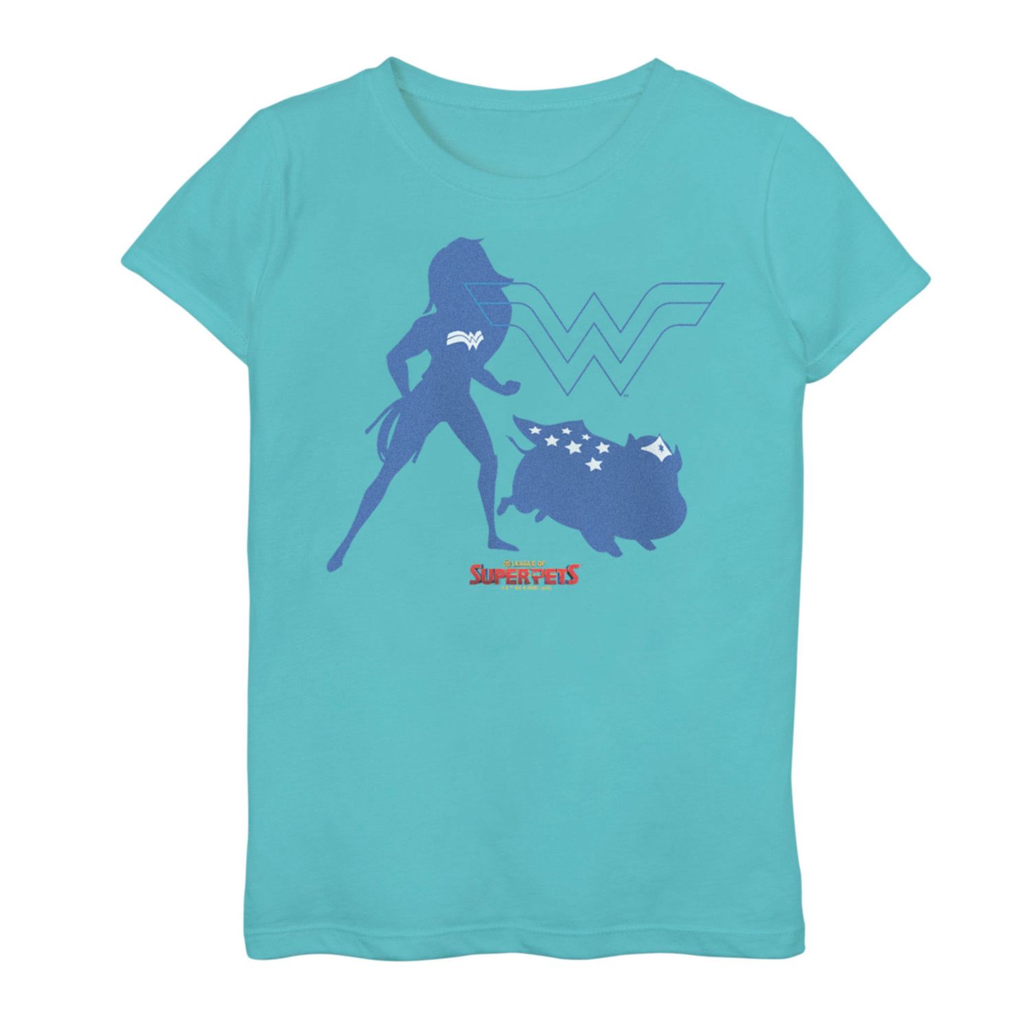 Футболка с графическим рисунком DC Super Pets Super Wonder Duo для девочек 7–16 лет DC Comics
