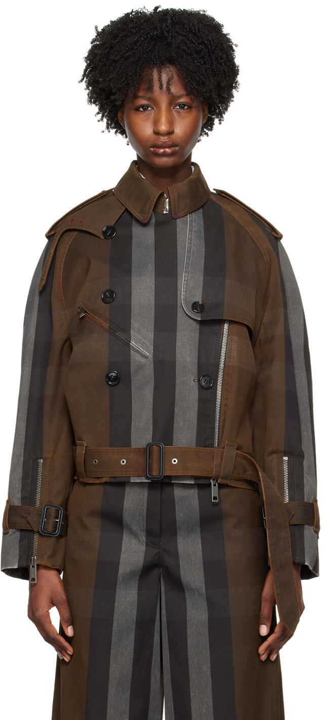 

Burberry Коричневая куртка в клетку, Коричневый