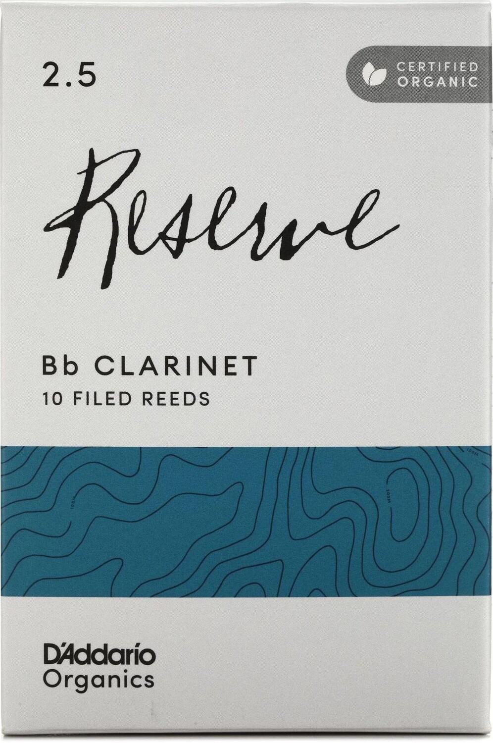 

Трости для кларнета D'Addario Organics Reserve Bb — 2,5 (10 шт. в упаковке)