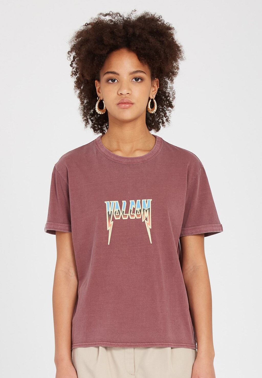 

Футболка с принтом Volcom, Коричневый