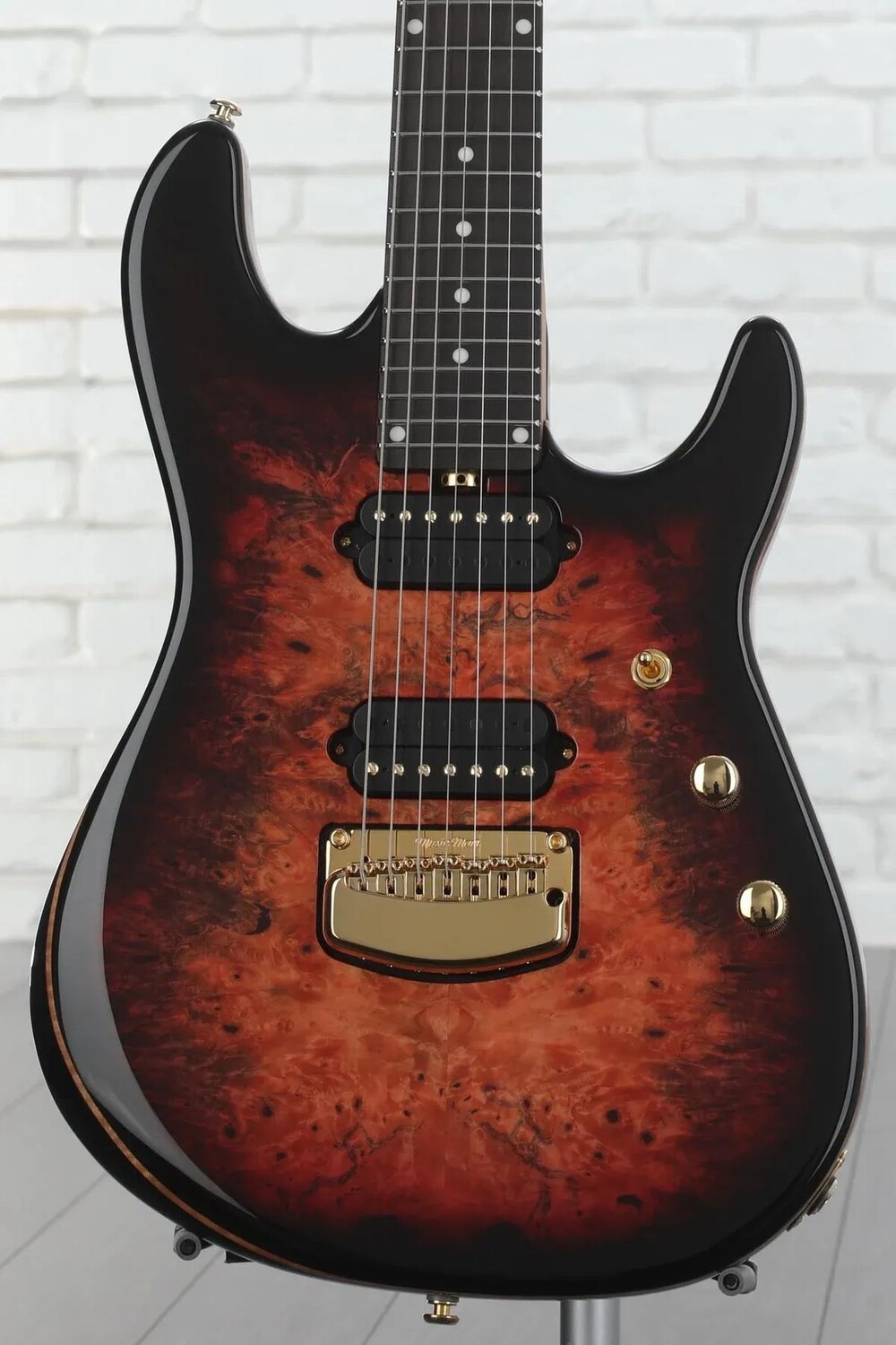 

Ernie Ball Music Man Джейсон Ричардсон Signature Cutlass HH 7-струнная электрогитара - красный Rorschach