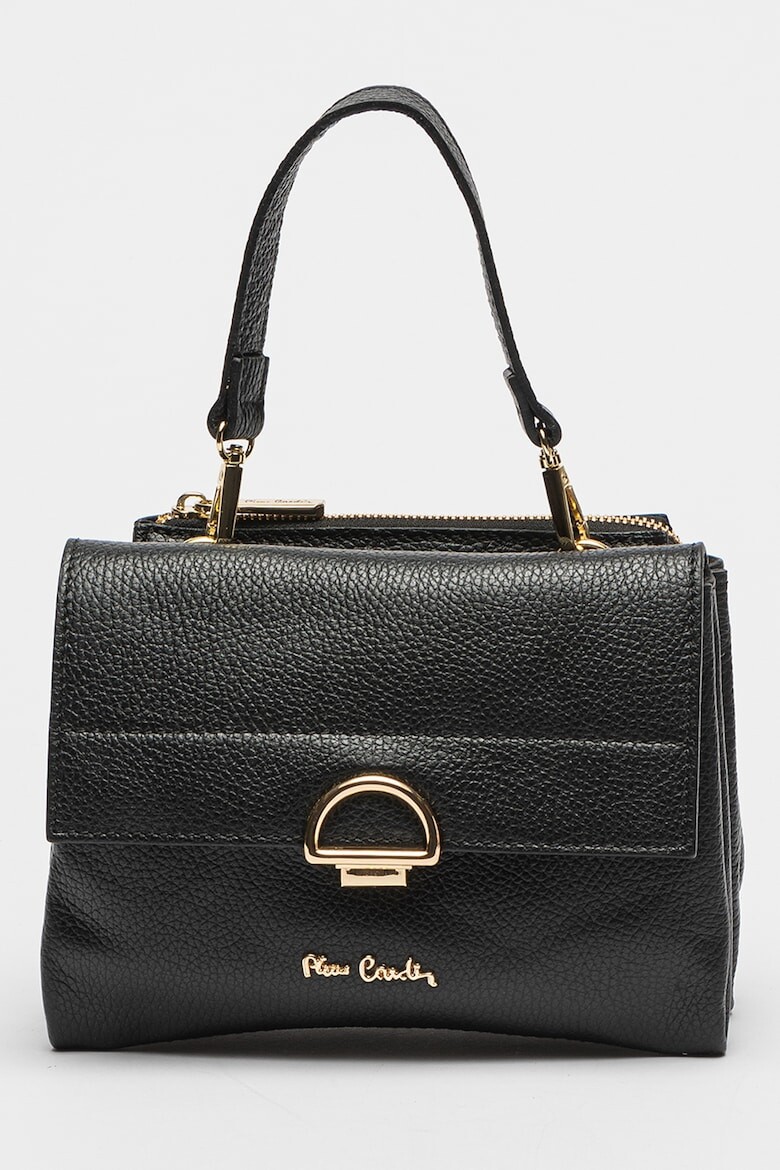 

Кожаная сумка с клапаном Pierre Cardin, черный