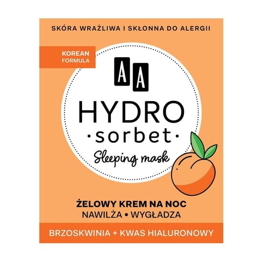 

АА, Hydro Sorbet Korean Formula Sleeping Mask, гелевый ночной крем, 50 мл, AA