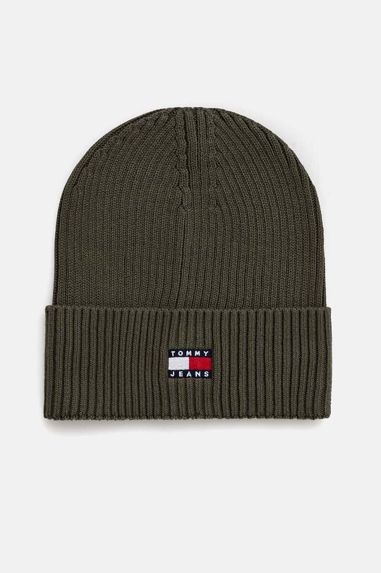 

Хлопковая шапка Tommy Jeans, зеленый