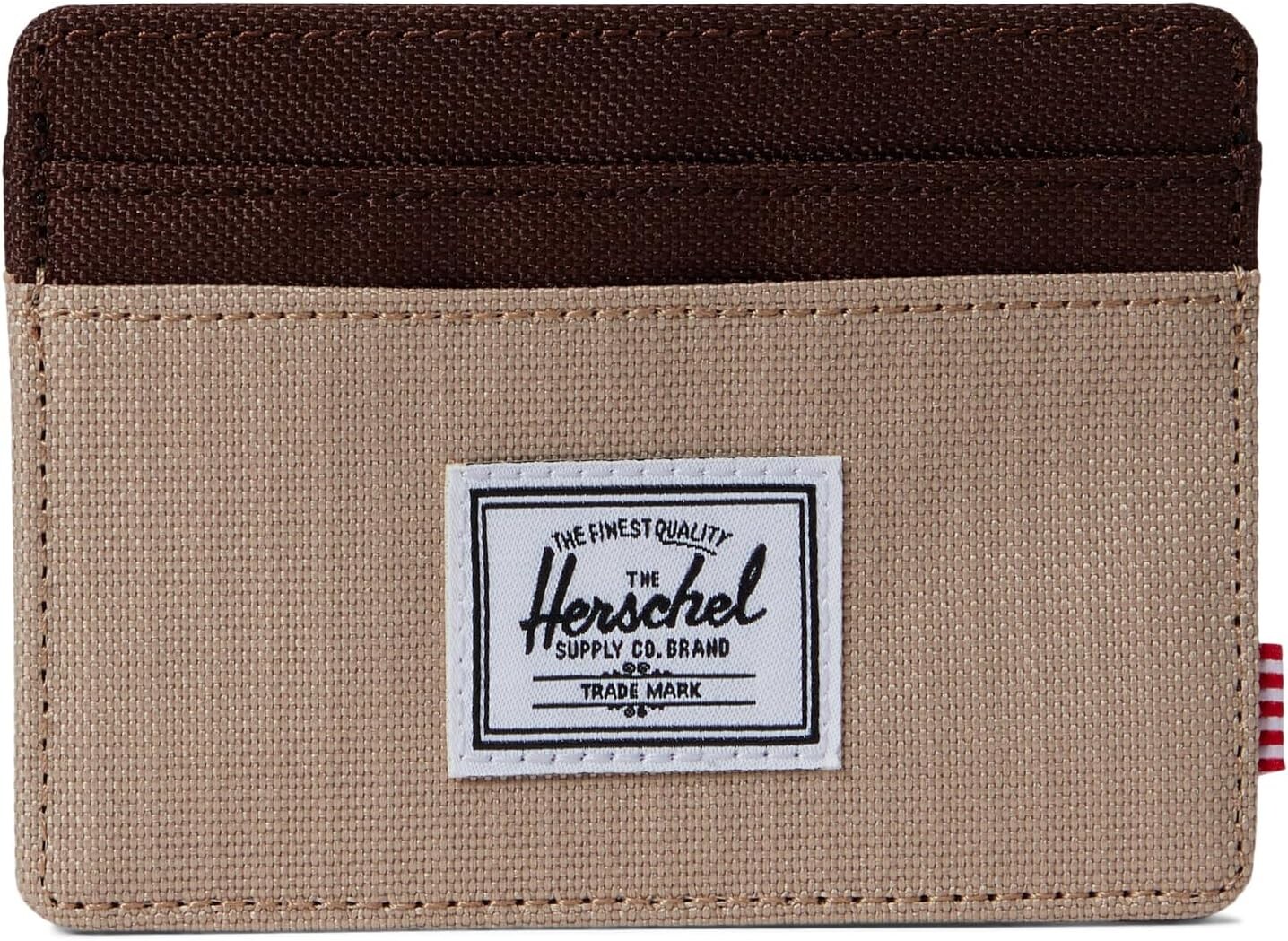 

Кошелек Charlie Cardholder Herschel Supply Co., цвет Light Taupe/Chicory Coffee
