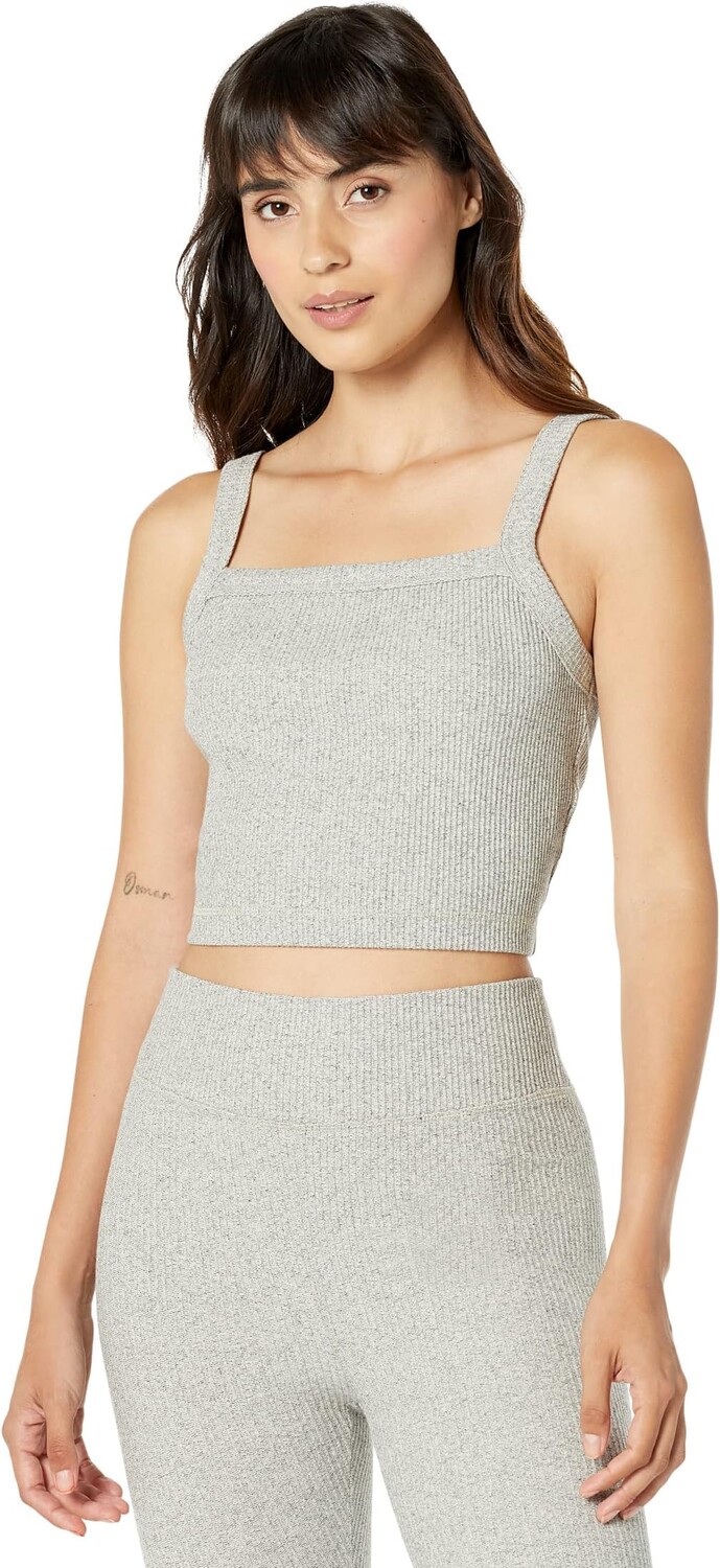

Топ Madewell MWL Superribbed Crop Tank, цвет Marled Grey